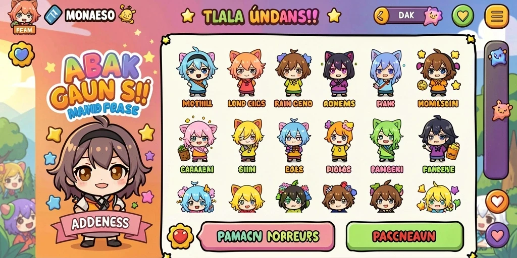 Screenshot 1: Menampilkan karakter utama dalam aksi.
