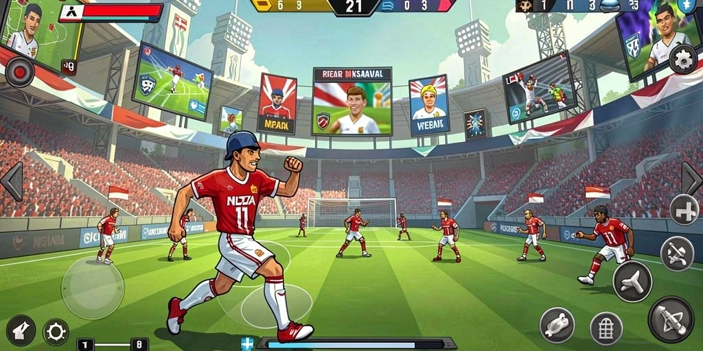 Tampilan karakter utama yang menarik dan dinamis.