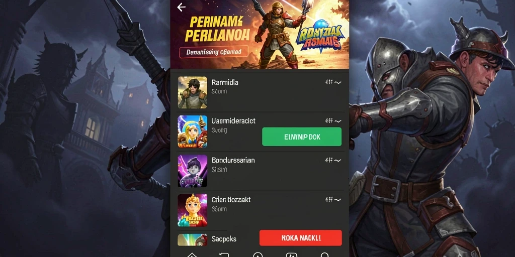 Tampilan menu utama yang menarik dan informatif.