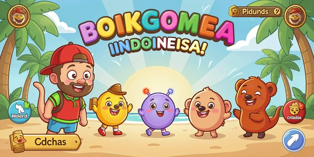 Tampilan awal permainan QQNUSA yang menarik.