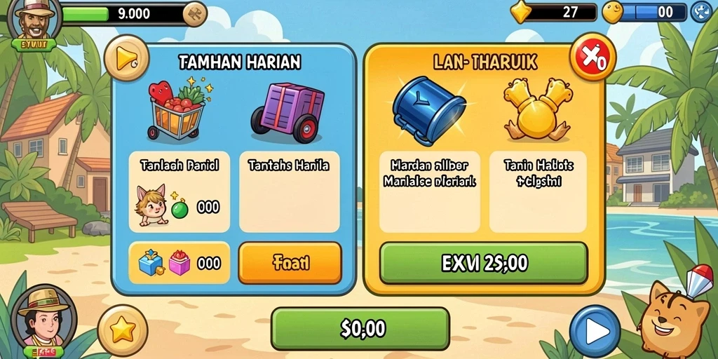 Antarmuka permainan yang ramah pengguna untuk semua kalangan.