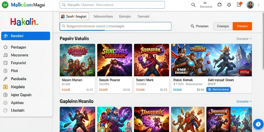 Tampilan dunia fantasi yang indah dan mempesona.